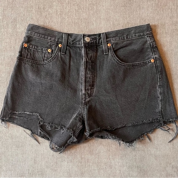 Levi's Pants - Levi’s 501 Denim Cutoff Shorts 30 Black Gray Wash